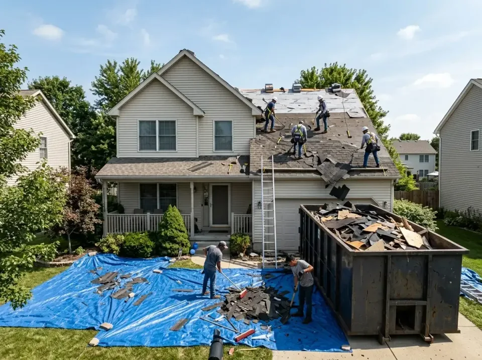 roof-replacement-debris-remova-004 — frequently asked questions, Cheapest Dumpster Rentals in Fairmont, IL